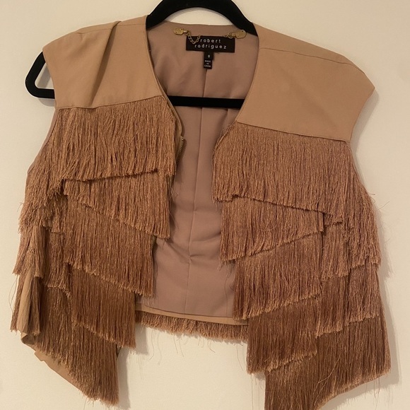 Robert Rodriguez Fringe Zip Up Top - Picture 3 of 6